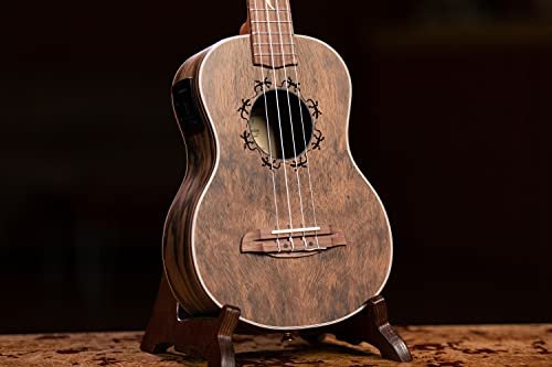 Ortega Guitars, 4-String Lizard Series Tenor Acoustic-Electric Ukulele w/Bag, Right TE-GB
