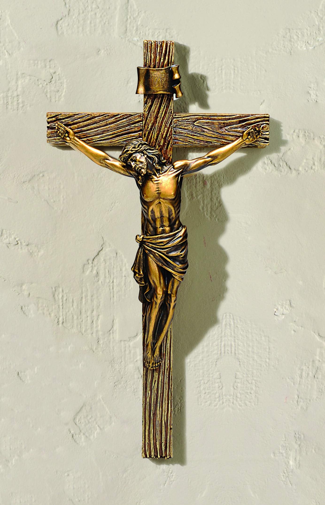 Roman 20" Crucifix in Antique Gold