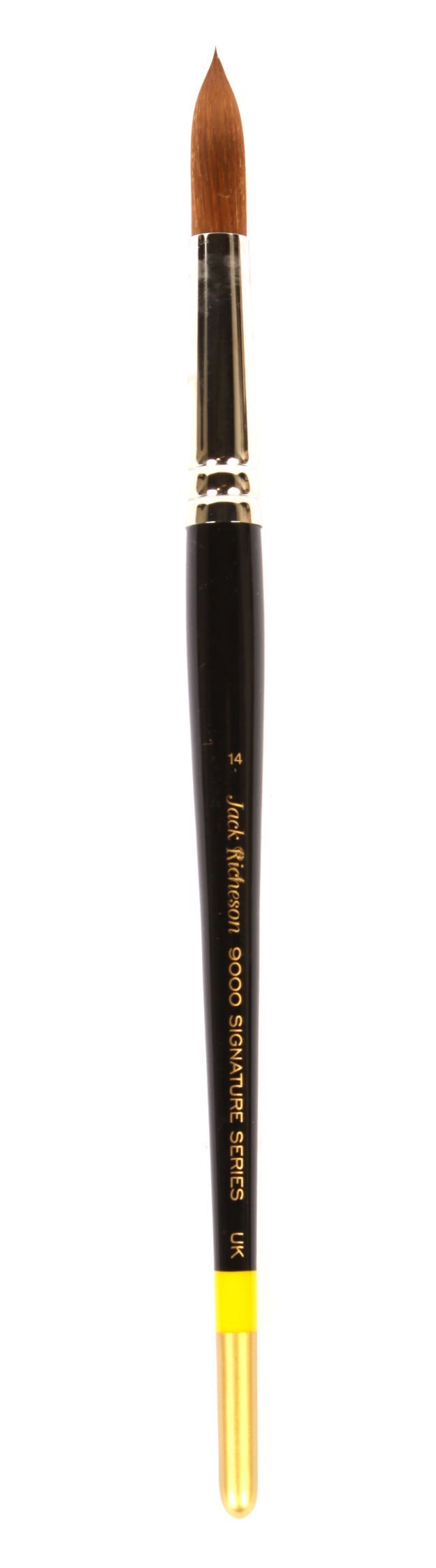 Jack Richeson 9000 Series Synthetic Short Handle Watercolor Round Brush, Size 14