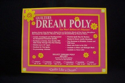 Quilter's Dream Midnight Black Poly Batting - Mid Loft - Twin