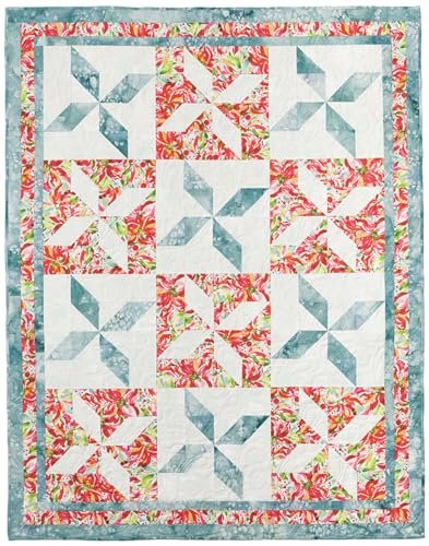 Fabric Cafe Quick Christmas 3-Yard Quilts Pattern - 8 Festive Designs for Lap, Twin, and Queen/King Sizes