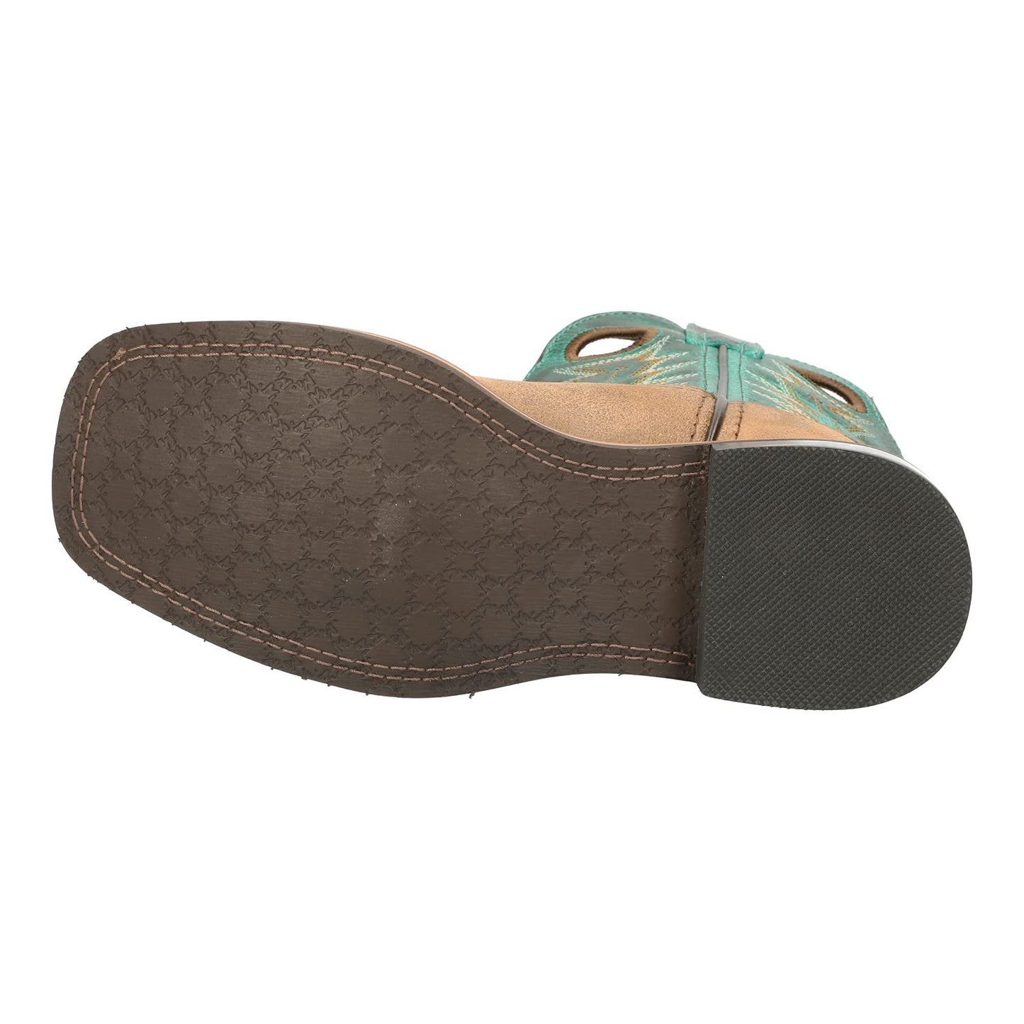 Smoky+Children%27s+Jesse+Embroidered+Leather+Western+Cowboy+Boot+-+Brown+Turquoise