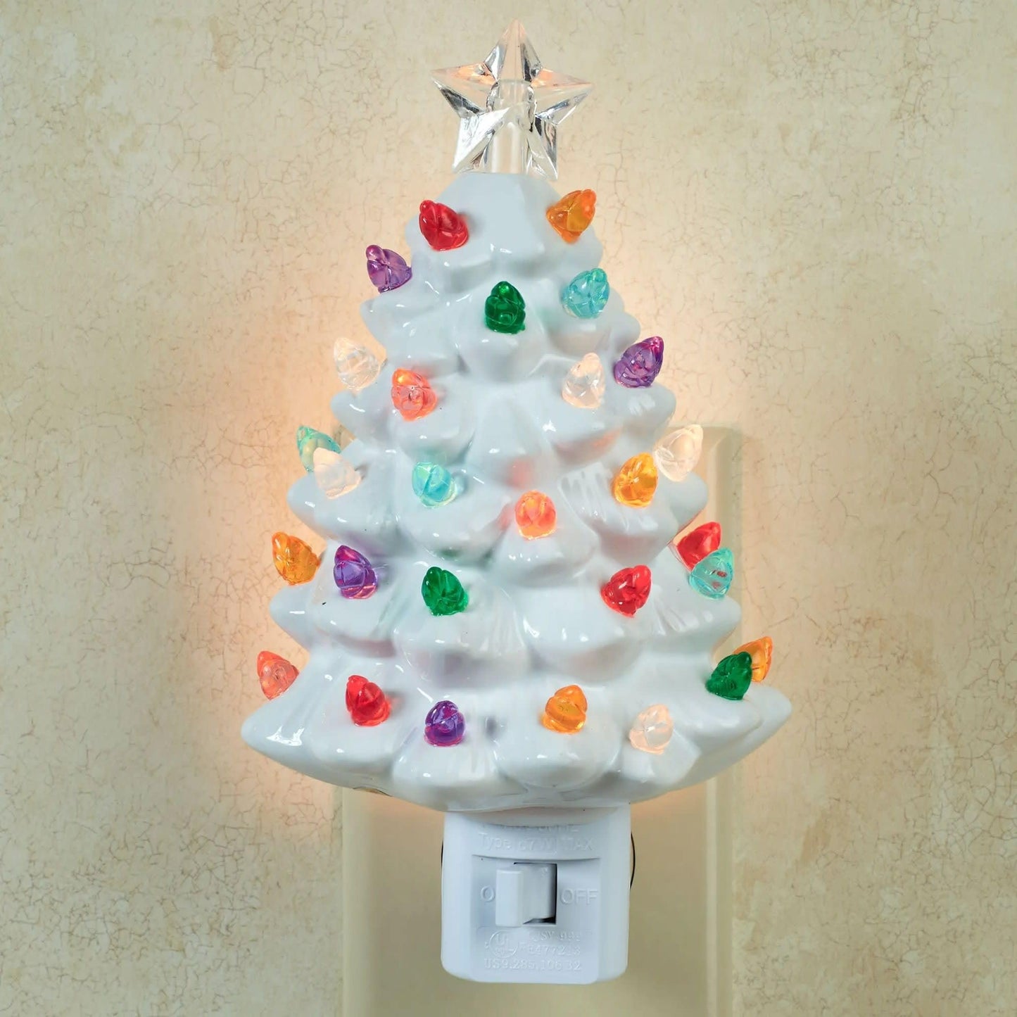 Roman 6.5" H Vintage White Tree Night