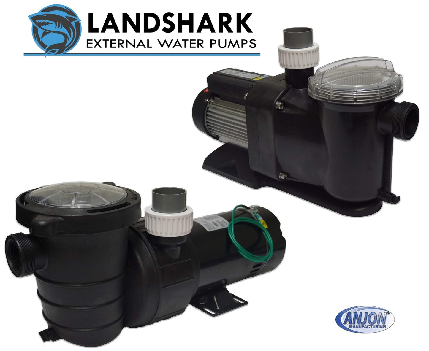 Anjon Landshark LS5500 High Efficiency 1.5 HP Black Industrial External Water Pump. 5,575 GPH Max Flow Rate