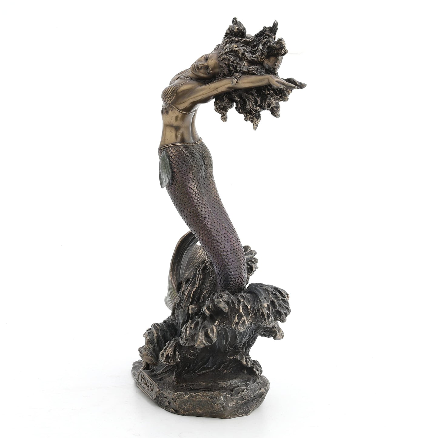 Yemaya Mother of All and Goddess of The Ocean Figurine Cold Cast Resin Bronze Finish