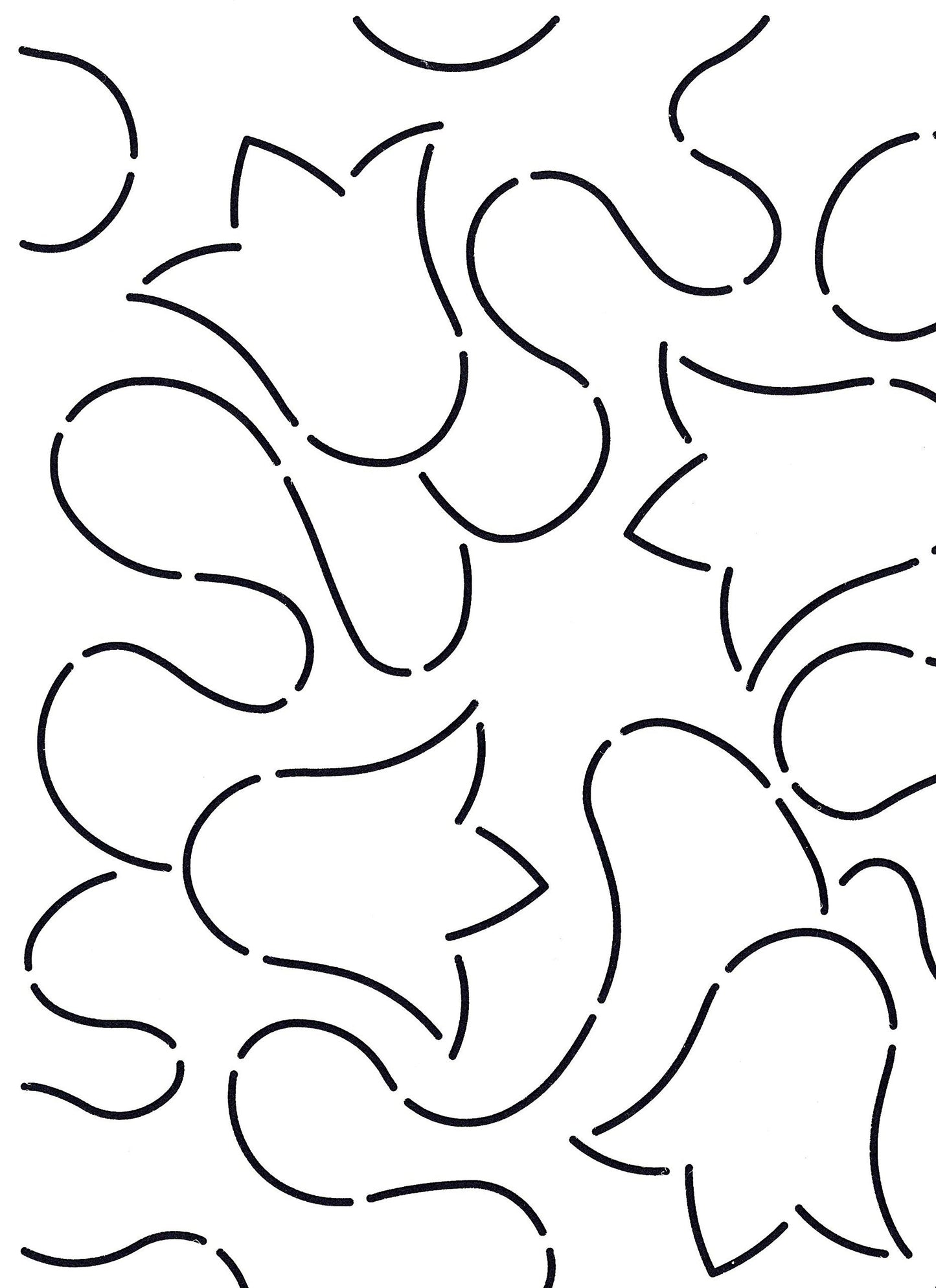 Quilt Stencil Tulip Stipple