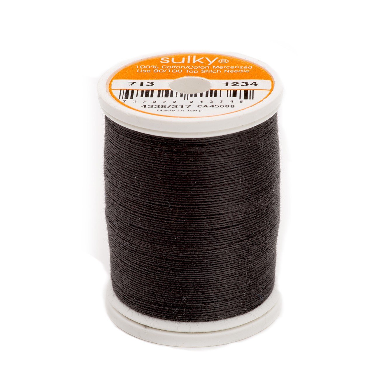 Sulky Of America 660d 12wt 2-Ply Cotton Thread, 330 yd, Almost Black