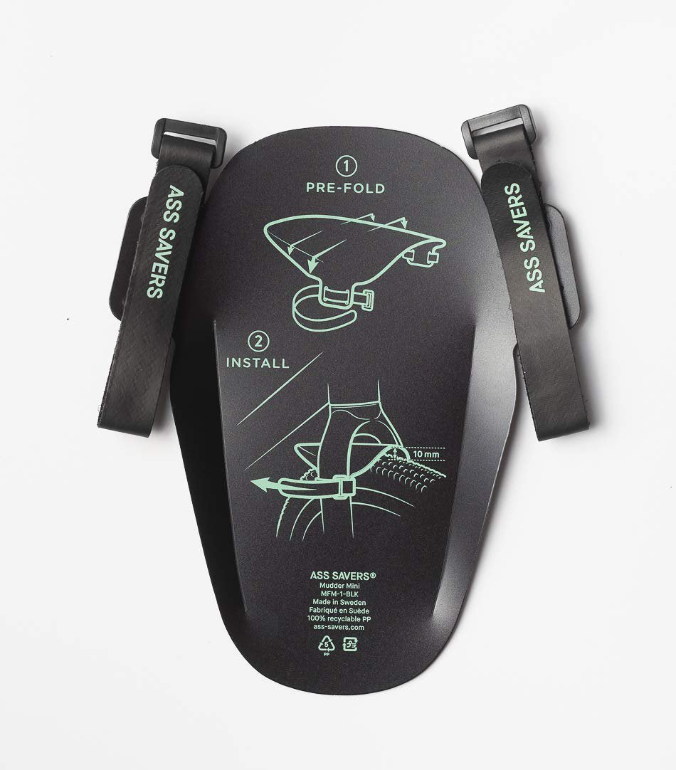 Ass Savers Mfm-1-blk Fahrrad-Schutzbleche, Schwarz, Mini
