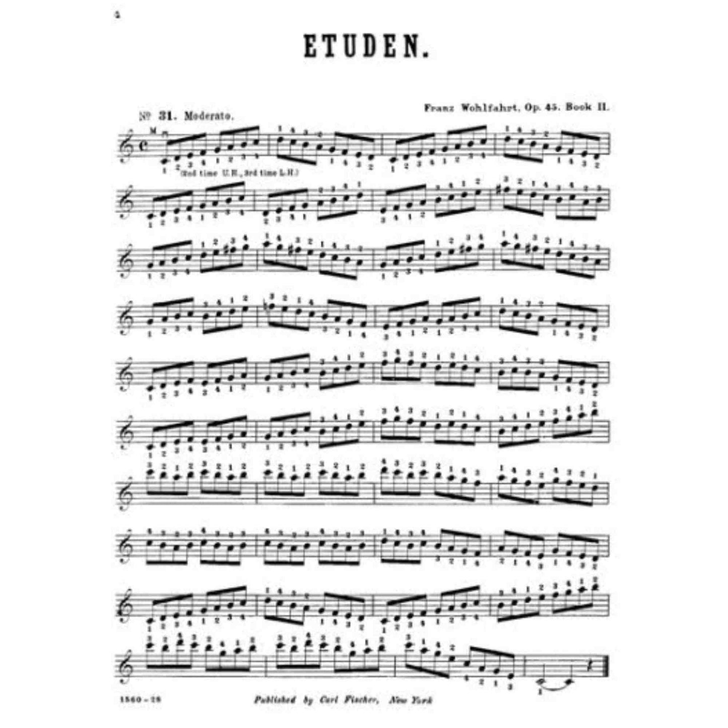 Sixty Etudes, op. 45, book 2, for violin; Franz Wohlfahrt (Carl Fischer)
