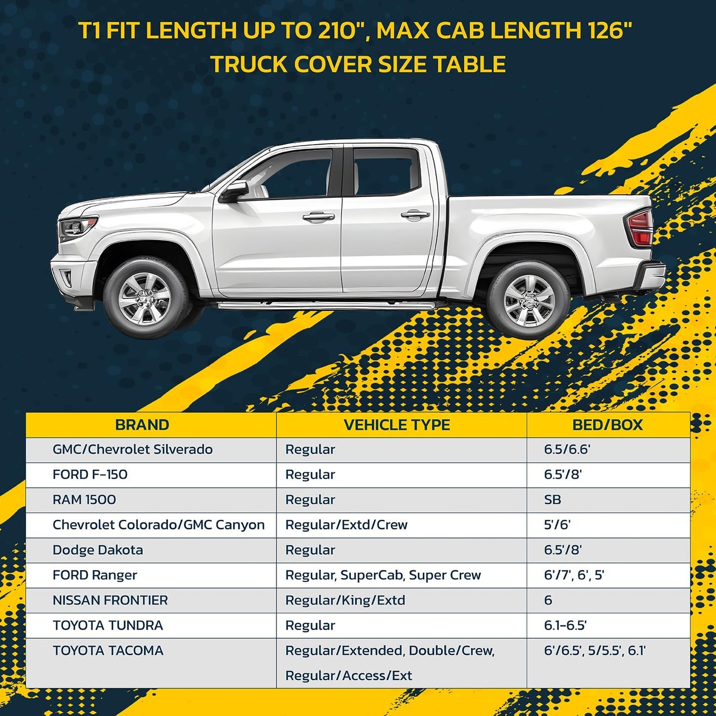 Seal Skin Covers 6 Layers Truck Cover Waterproof All Weather Windproof, UV, Hail Protection Outdoor Heavy Duty Full Automobile Cover with Zipper & Reflective Universal Fit for SUV (191 to 200 inch)