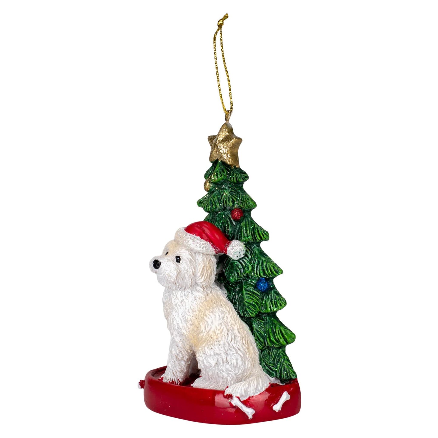 Kurt Adler Goldendoodle with Christmas Tree Ornament