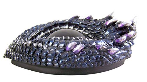 Unicorn Studios Purple and Blue Thorny Scale Dragon Eye Jewelry Trinket Box, 5 Inch