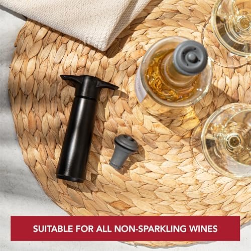 Vacu Vin Wine Saver Pump with Vacuum Wine Stopper - Keep Your Wine Fresh for up to 10 Days - Reusable - Made in the Netherlands…
