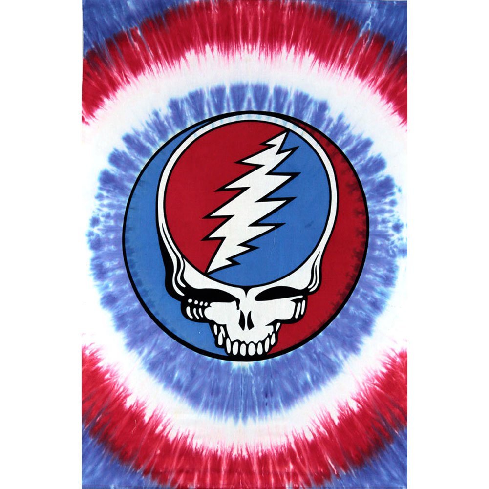 Sunshine Joy Grateful Dead Steal Your Face Tie Dye Tapestry