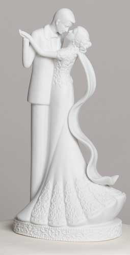 to Have and to Hold Wedding Couple Bride and Groom Porcelain Cake Topper