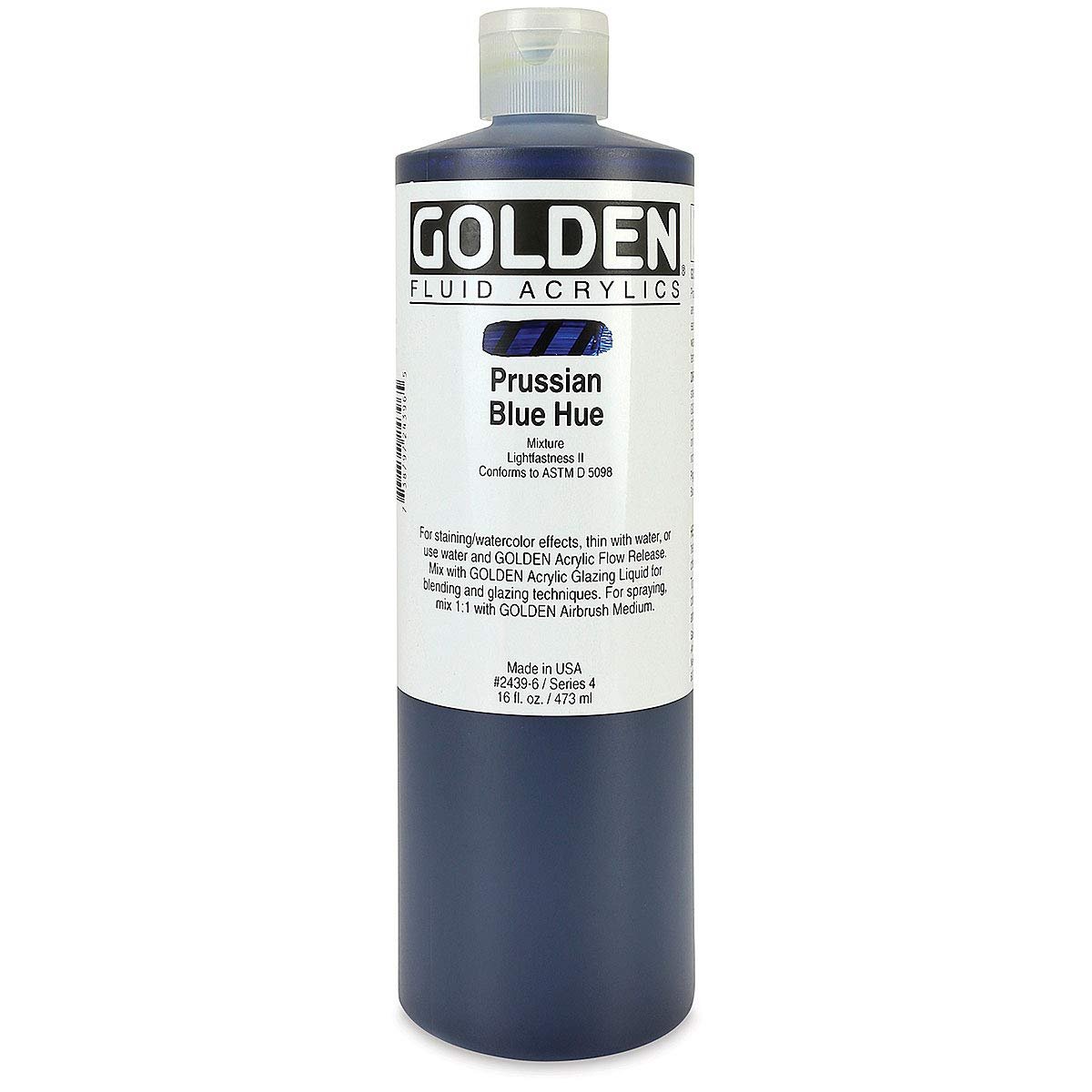 Golden Fluid Historical Acrylics - Prussian Blue Hue - 16 oz Bottle