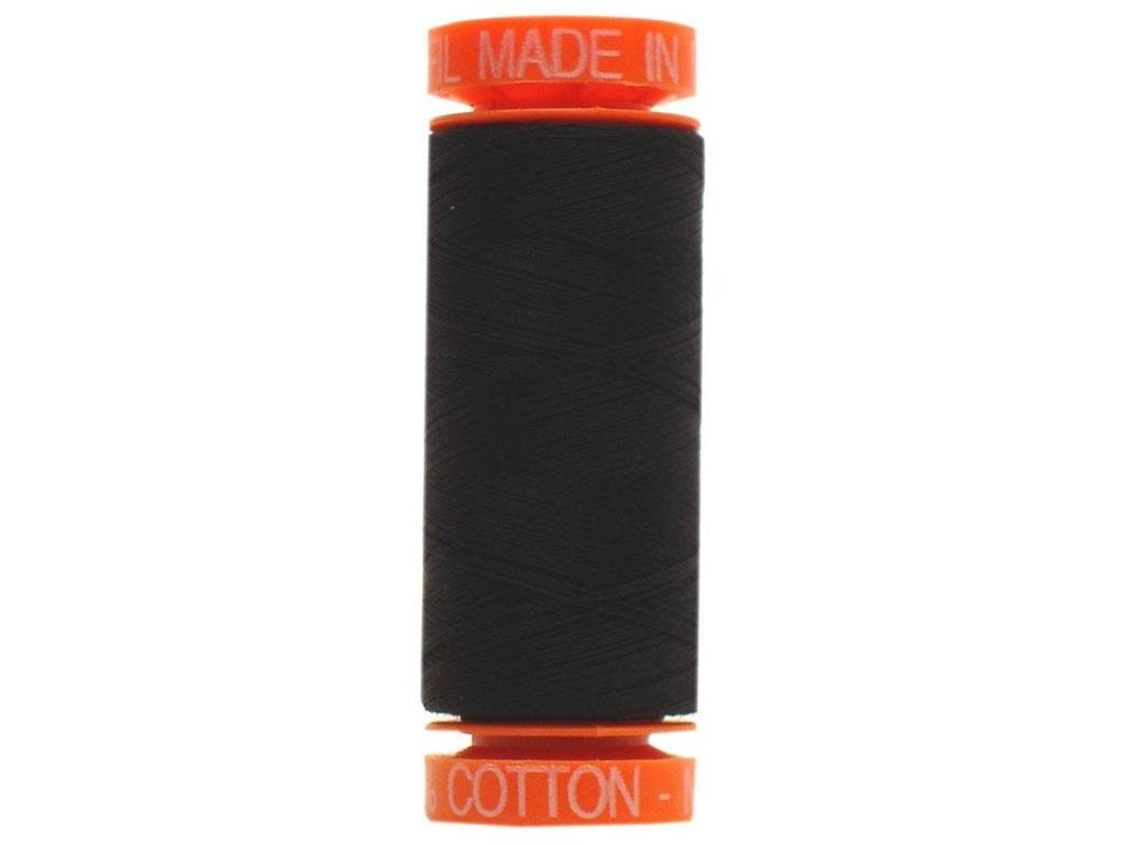 Aurifil Thread CttnMako50wt200mSolid2692 Aurifil Ctn Thread Mako 50wt 200m Black
