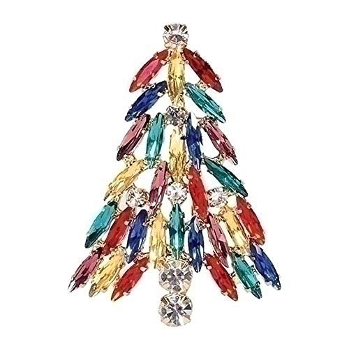Roman 2.3 Inches Marquise Crystal Tree Pin