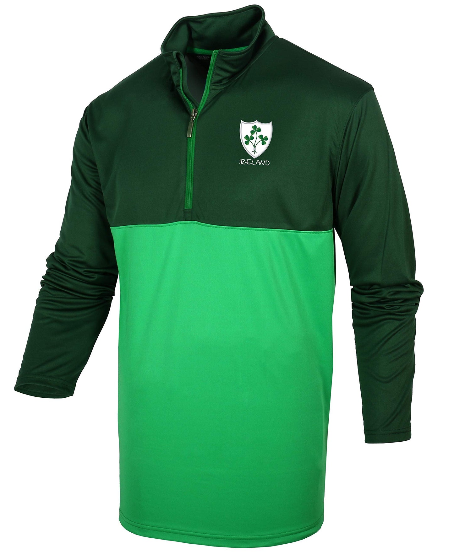Malham Men's Rugby Shamrock 1/4 Zip Mock Neck