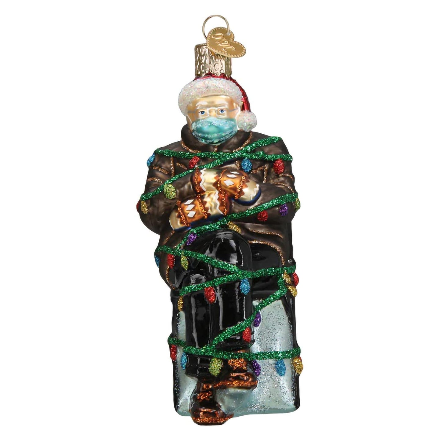 Old World Christmas Where's Bernie Glass Blown Christmas Tree Ornament