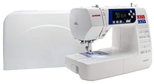 Janome 3160QOV Quilts of Valor Full-Size Quilting Sewing Machine with 60 Built-In Stitches, 6 One-Step Buttonholes, and Backlit LCD Screen (White)