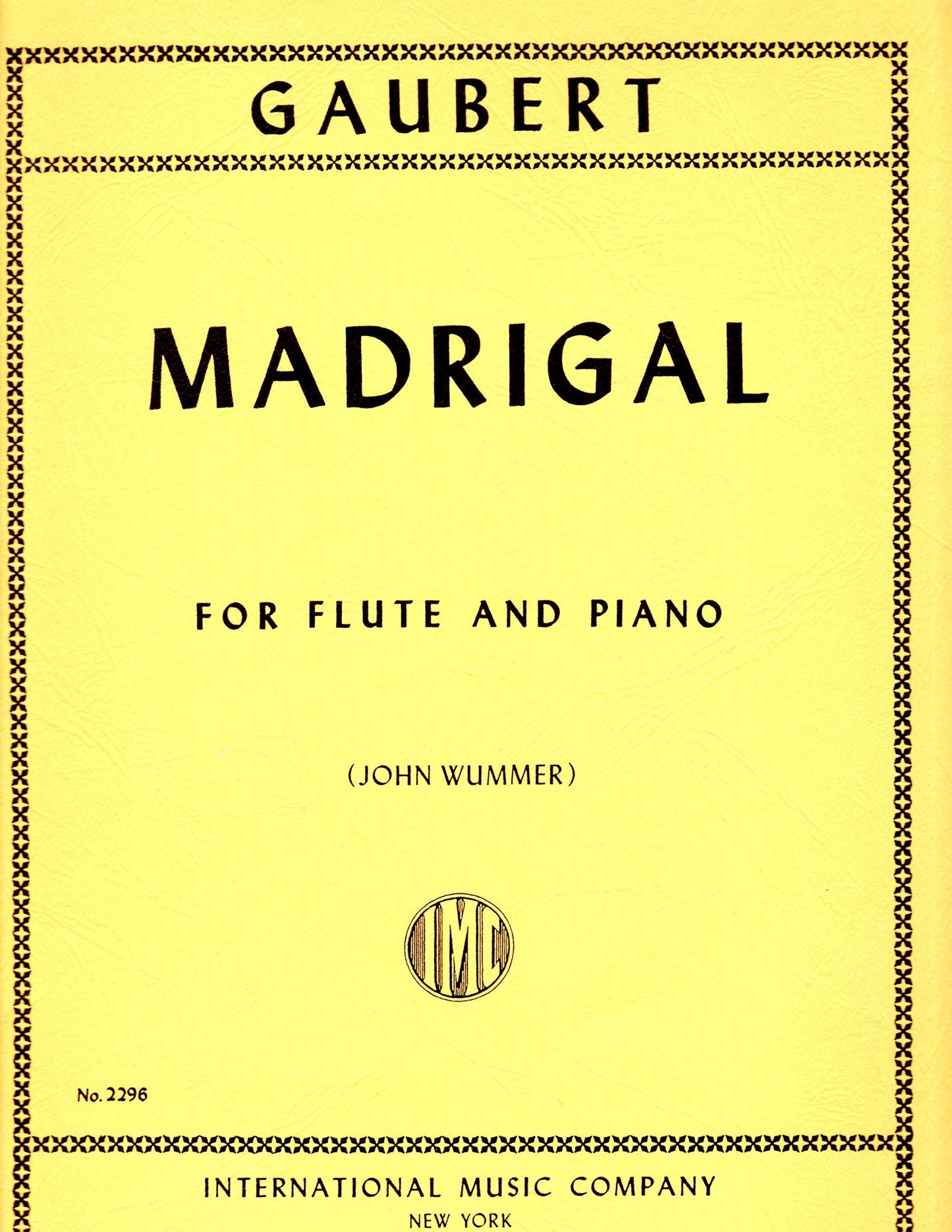 Gaubert: Madrigal - Flute