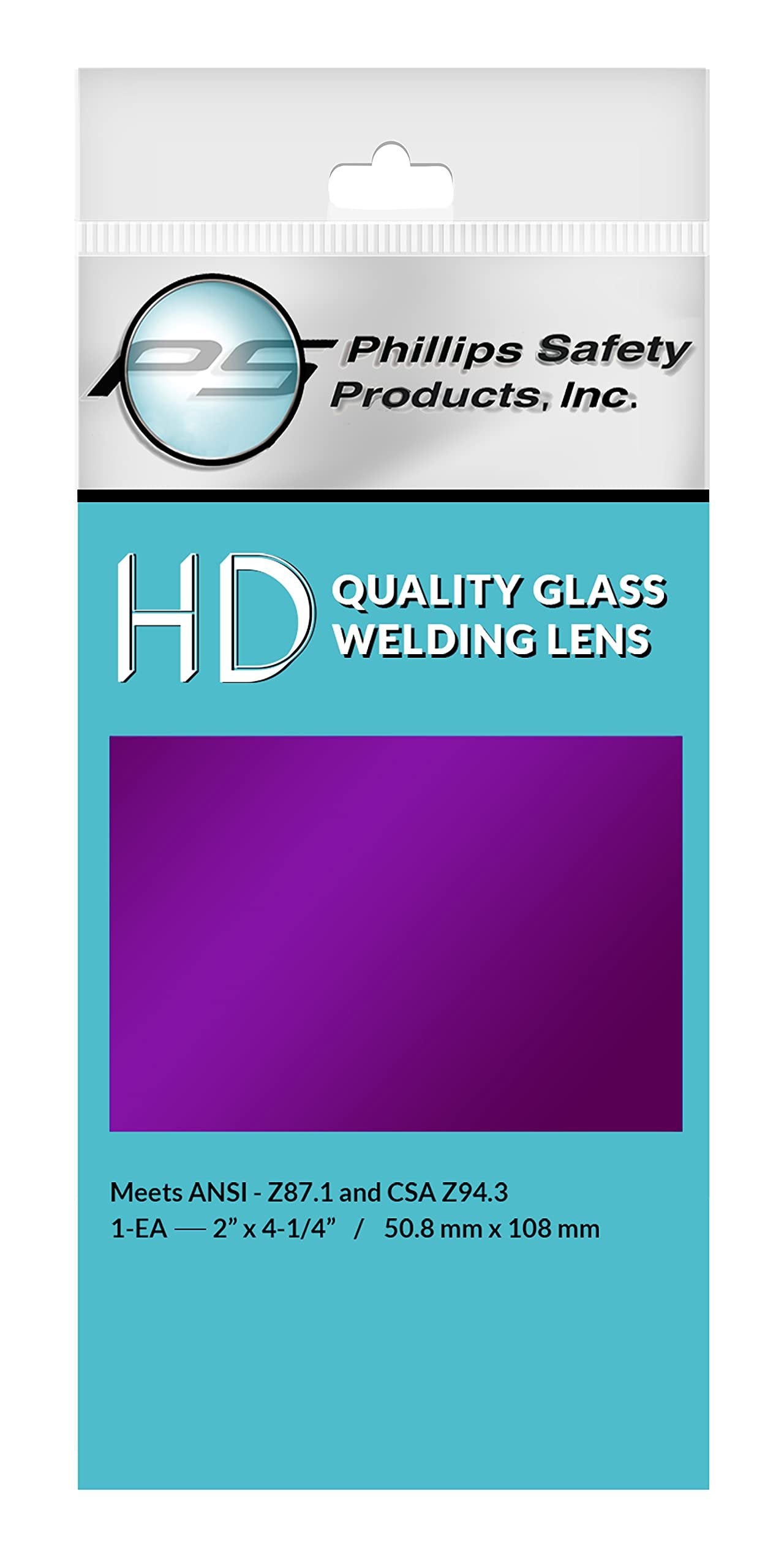 Phillips Safety Products, Inc. Super Magenta Drop in Welding Lens 2 X 4.25