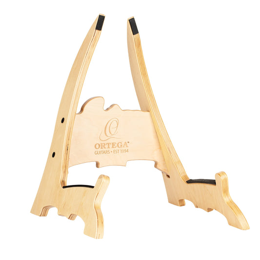 Ortega Guitars, Wooden Acoustic Guitar Stand Made w/Birch Wood-Natural (OWGS-2)