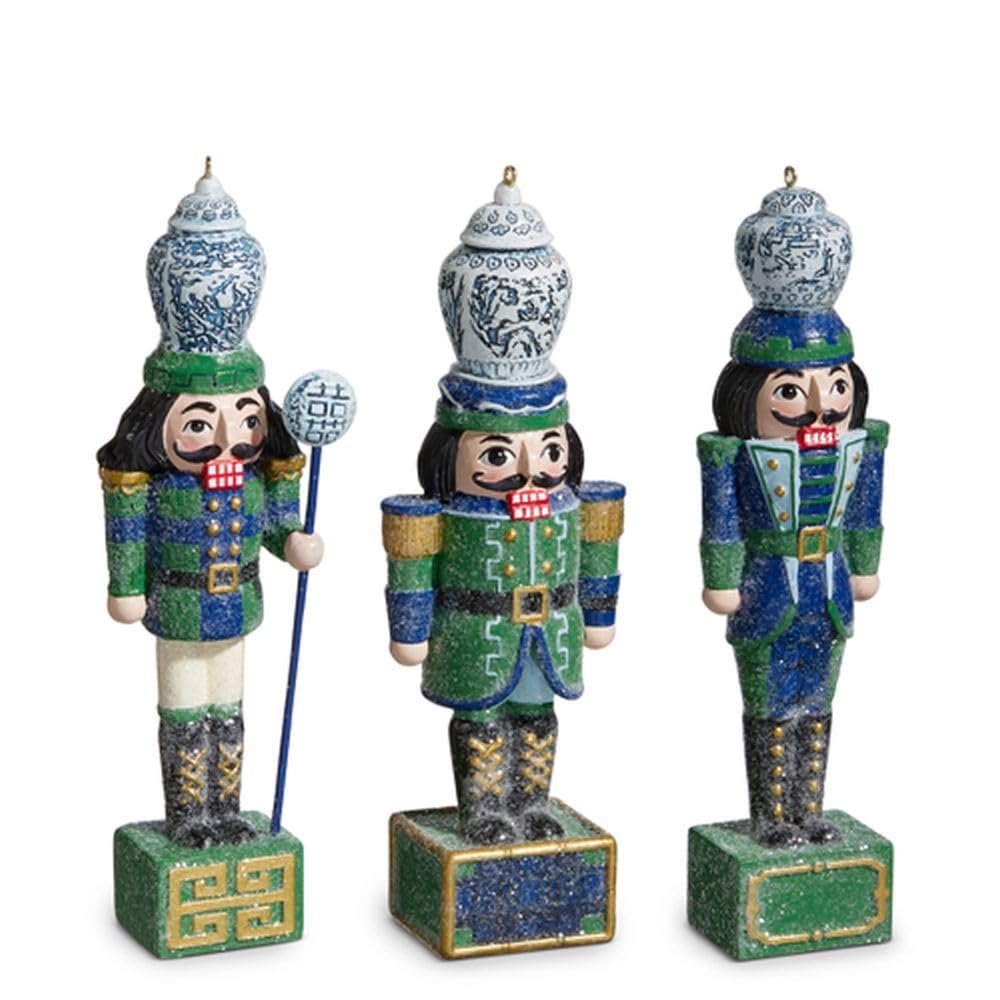 Raz Imports 2024 Tartan Traditions 6" Black Watch Nutcracker Ornaments, Assortment of 3
