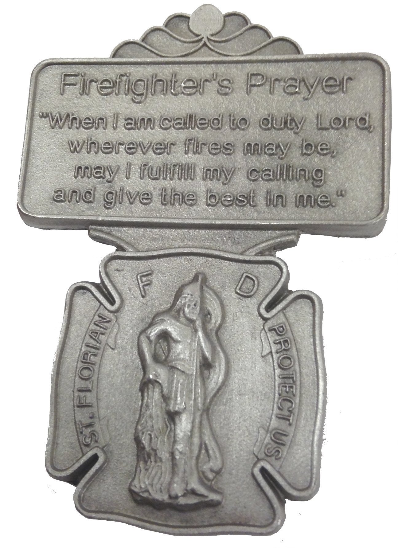 St. Florian Firefighter Prayer Visor Clip