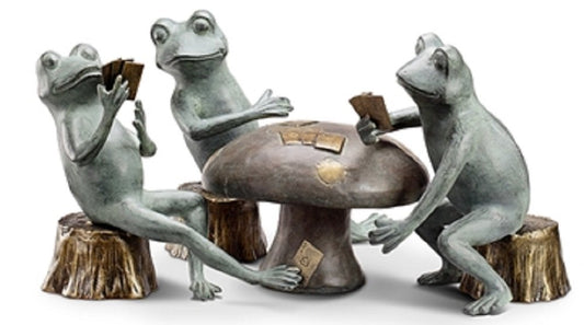 SPI 34211 Card Cheat Frogs Garden Sculpture Set