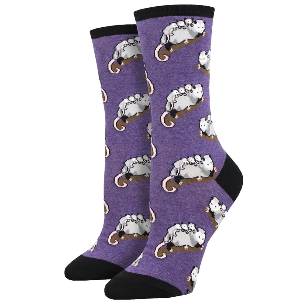 Socksmith Women's Crew Socks Opossum Posse