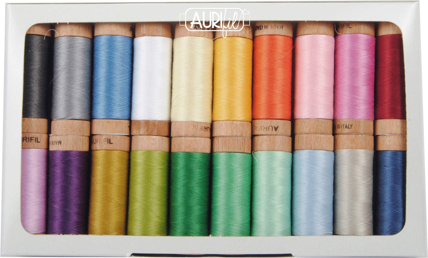 Aurifil USA Sarah Fielke Everyday Applique Collection 80wt 20 Small Spools Thread, Mulitple