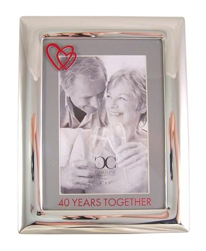Roman Giftware Inc., Caroline Collection, Wedding & Anniversary, 8.5" H 40 Years Together Frame,Religious, Inspirational, Durable (6x1x8)