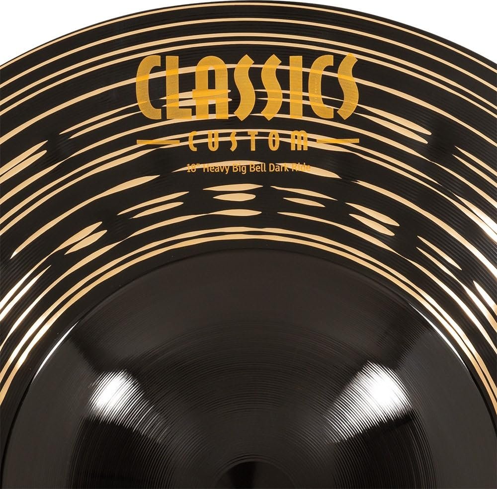 Meinl Cymbals Classics Custom Heavy Dark 18" Big Bell Ride Cymbal for Drum Set — Made in Germany — B12 Bronze, 2-Year Warranty, (CC18HBBDAR)