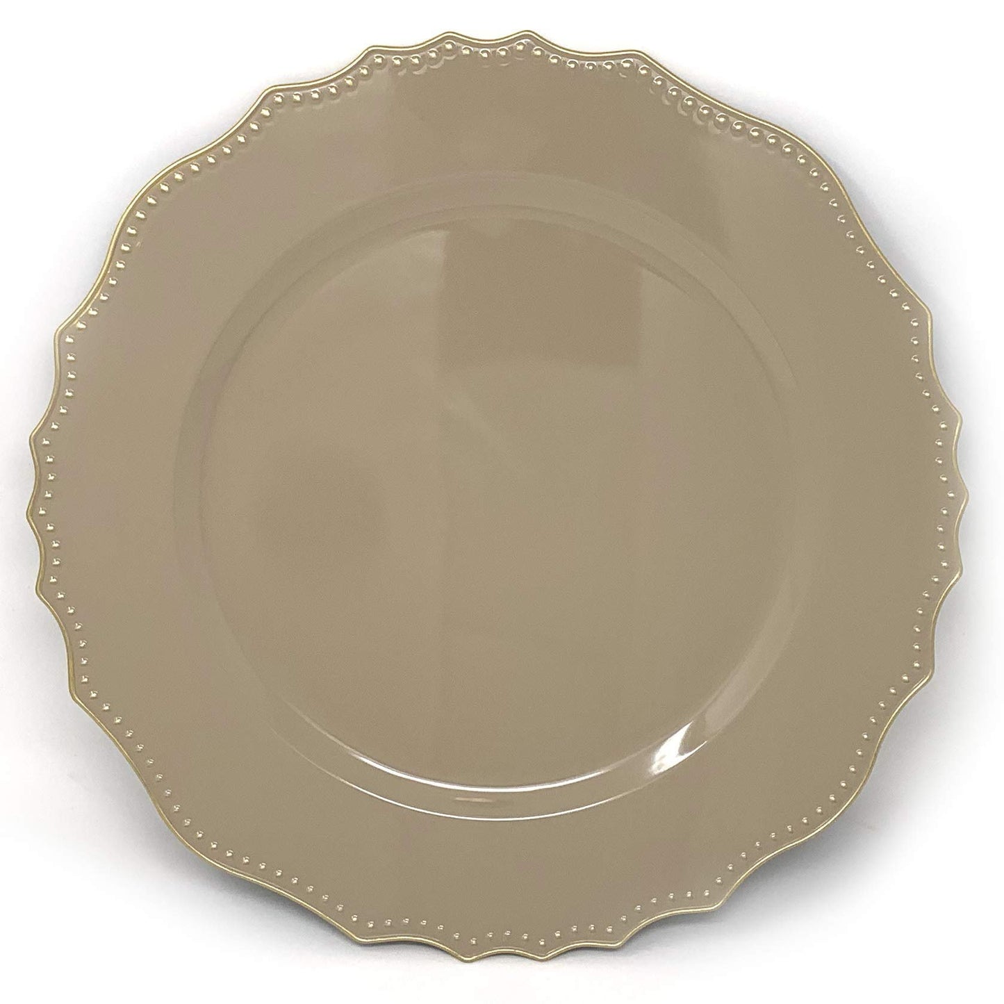 allgala Heavy Quality Round Charger Plates - Elegant Gold Chargers for Dinner Plates