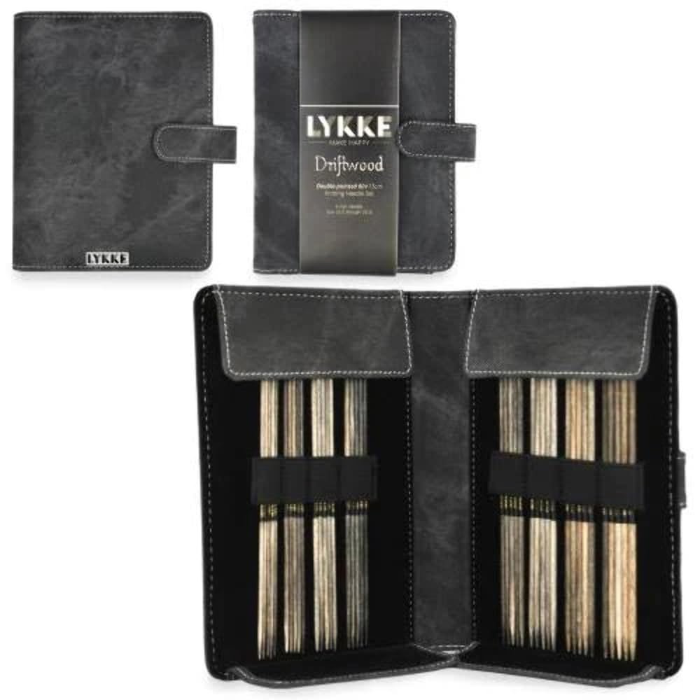 Lykke Double Pointed Needles Gift Sets (Small US 0-5 Set in Grey Denim Pouch)