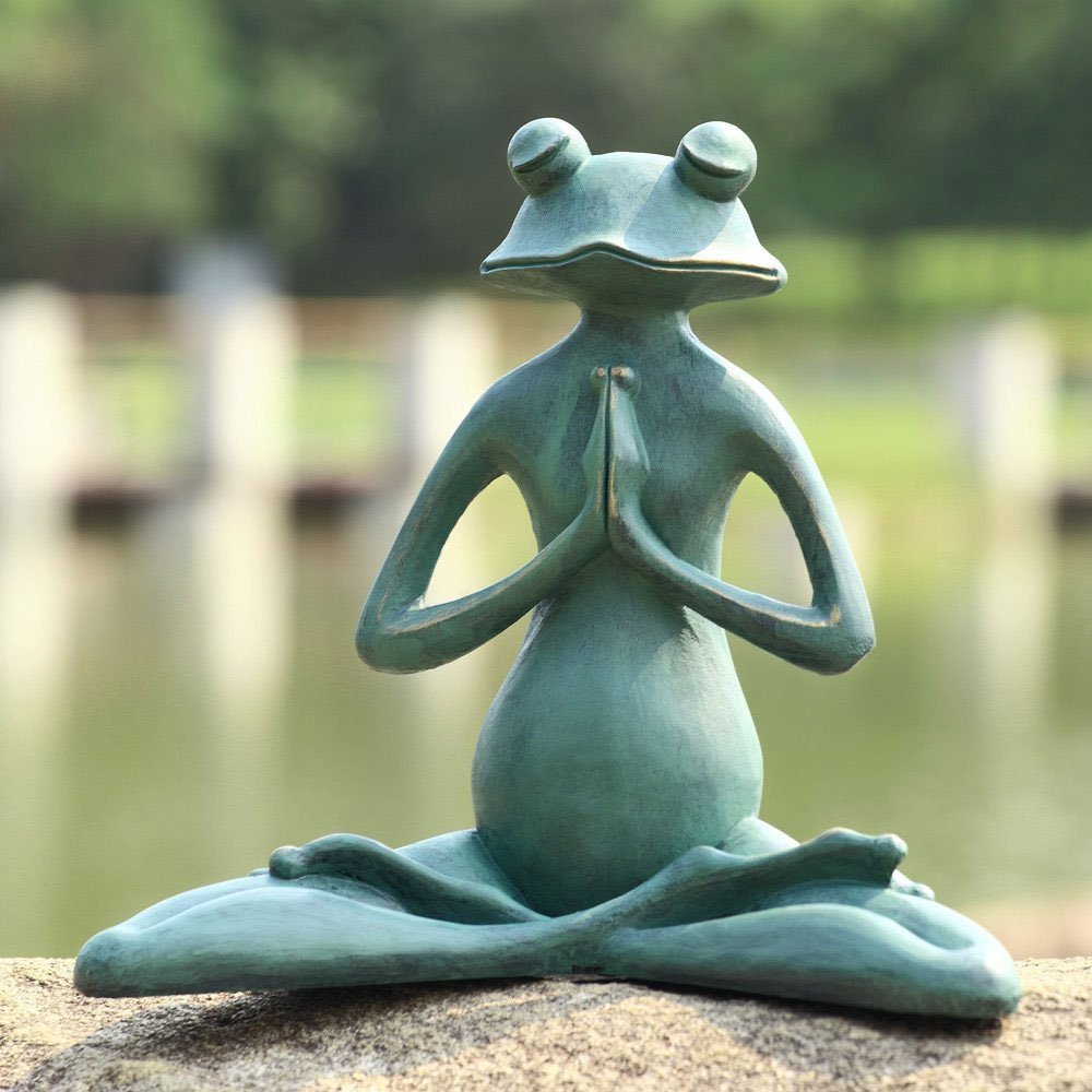 SPI Home 50791 Meditating Yoga Frog Garden Sculpture
