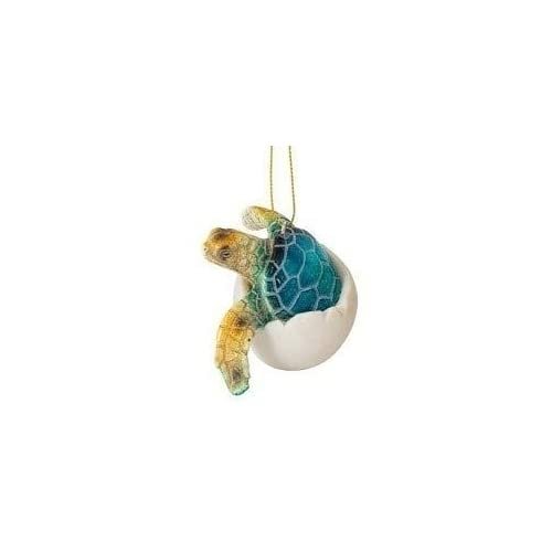 Globe Imports Sea Turtle Hatchling Blue Christmas Tree Ornament