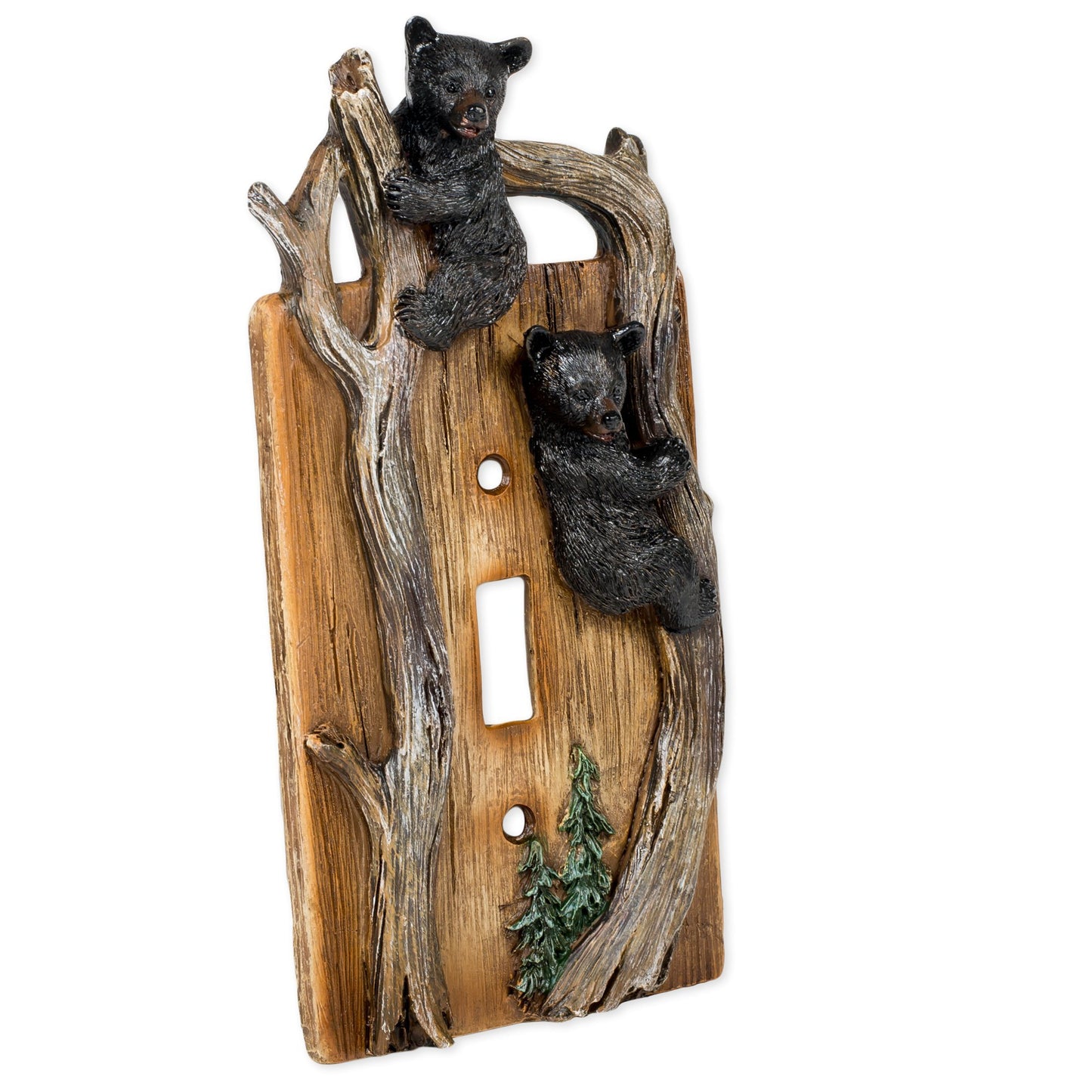 Bears on Tree Limb Electrical Resin Switch Plate Cover