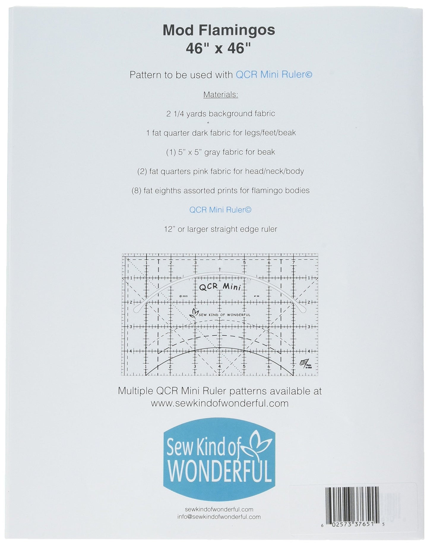 Sew Kind Of Wonderful Mod Flamingos Pattern