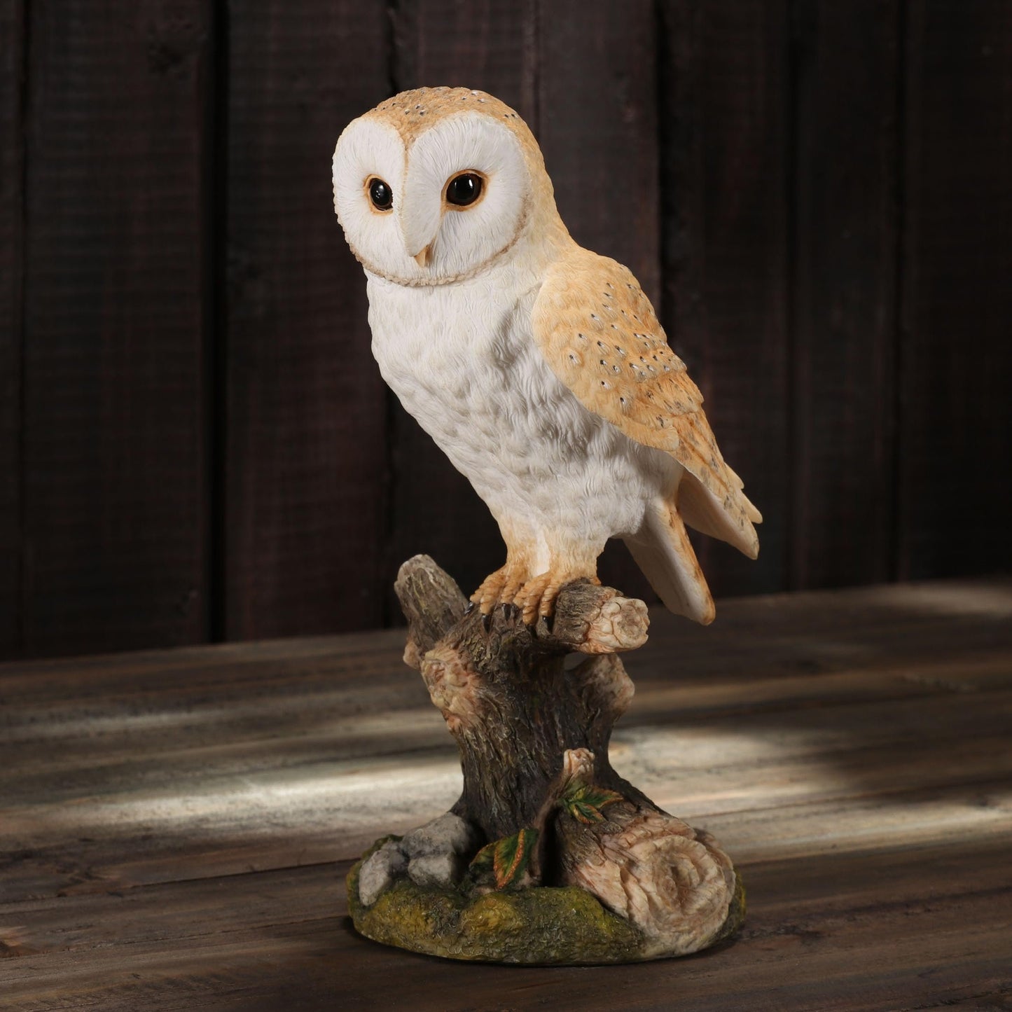 Veronese Design 7 7/8 Barn Owl Standing On Branch Resin Animal Figurine