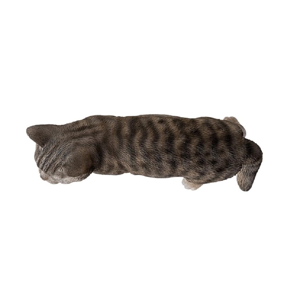 Pacific Trading Grey Tabby Cat, 7.68-inches Height, Cold Cast Resin, Home, Home Décor