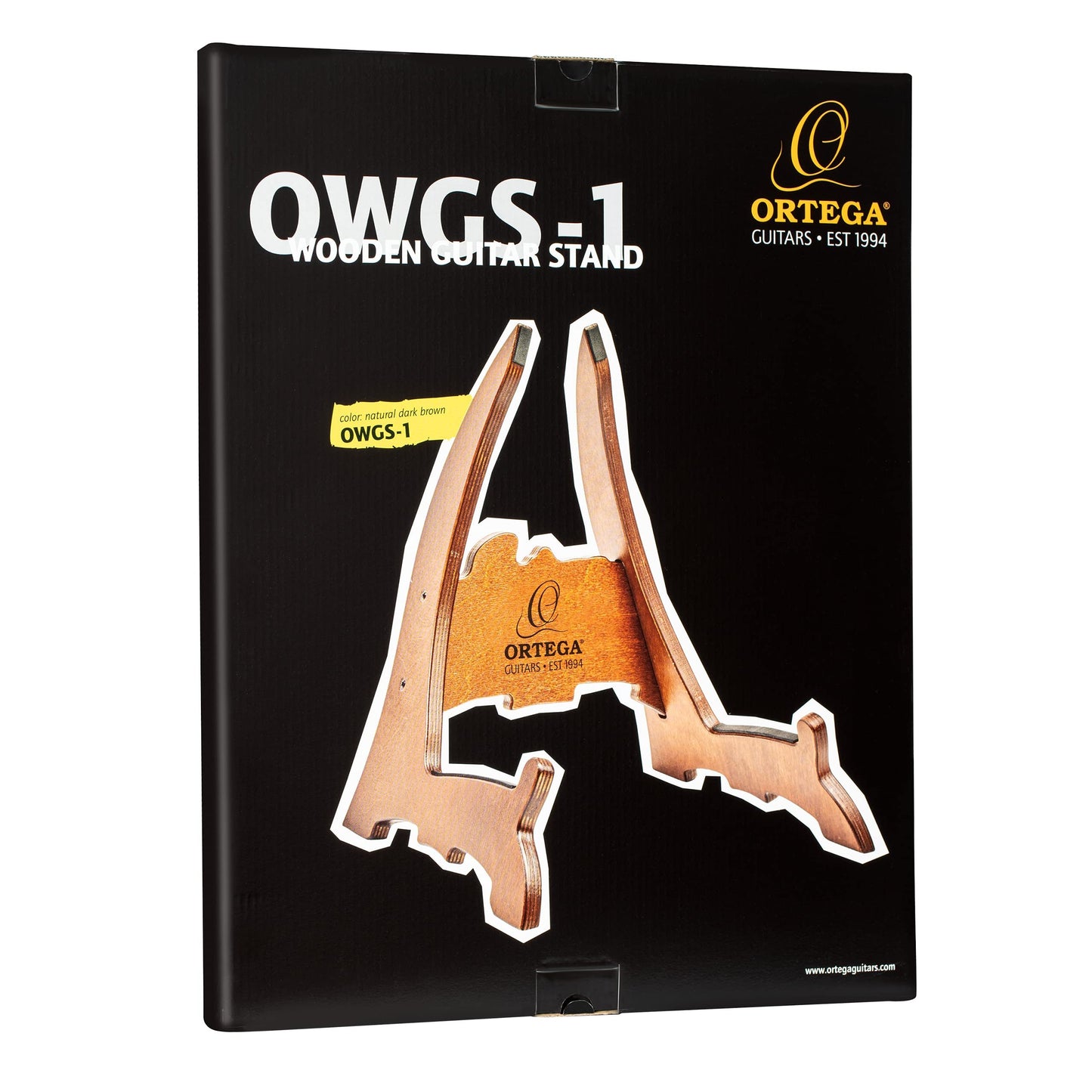 Ortega Guitars Wooden Acoustic Guitar Stand Made w/Birch Wood-Brown (OWGS-1)