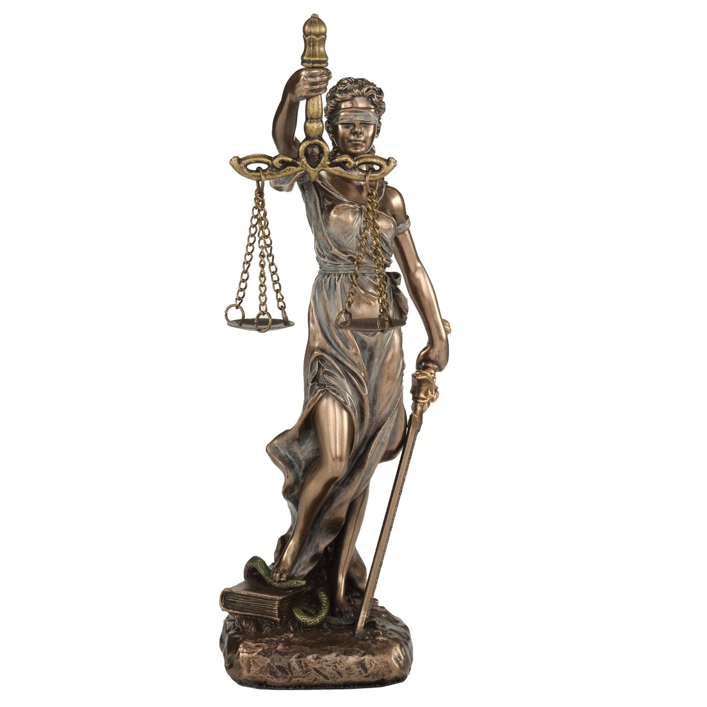 Veronese Design 6 1/2 Themis Greek Goddess of Justice Resin Sculpture Cold Cast Bronze Finish