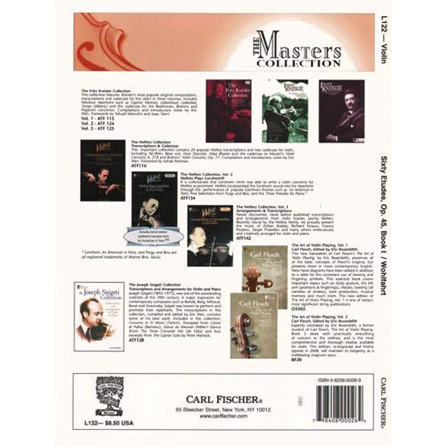 Sixty Etudes,op. 45, book 1, for violin; Franz Wohlfahrt (Carl Fischer)