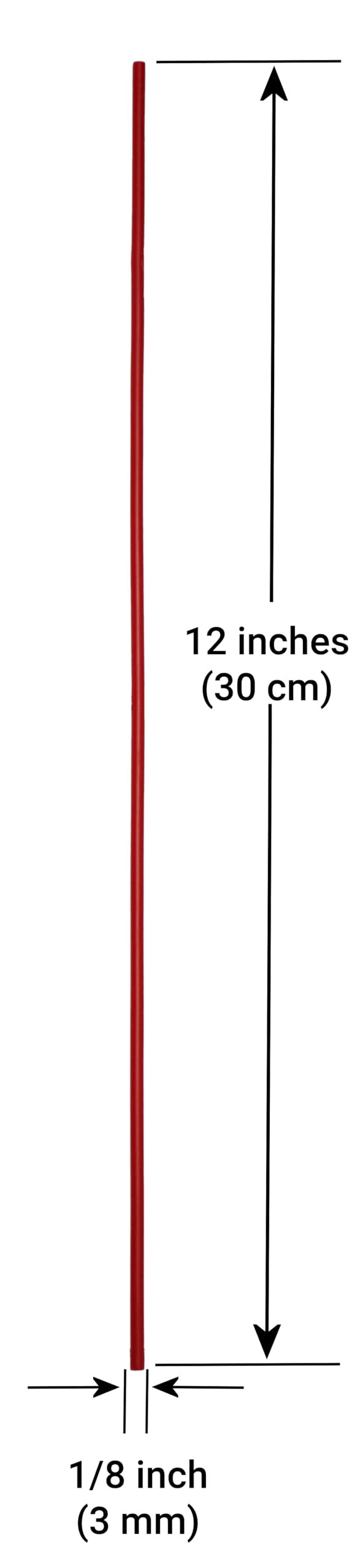 Red Low Density Polyethylene (LDPE) Plastic Welding Rods, 1/8" Diameter, 30 Ft. for Kayaks, Canoes, Dirt Bikes, ATVs