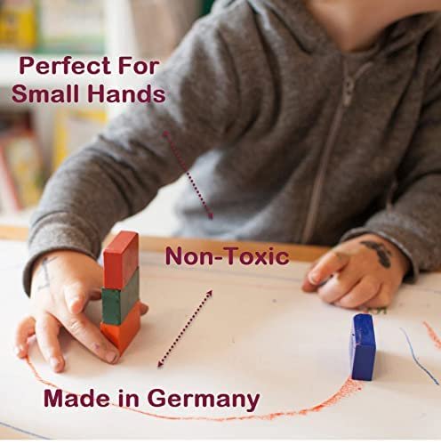 Stockmar Beeswax Crayons, Set of 12 Blocks in Carton