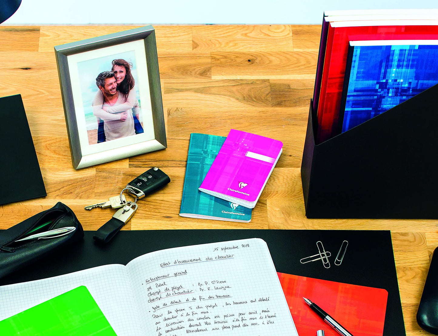 Clairefontaine Staplebound Notebook - Ruled 48 sheets - 4 1/4 x 6 3/4 - Sold Individually (Assorted Cover Color Chosen at Random)