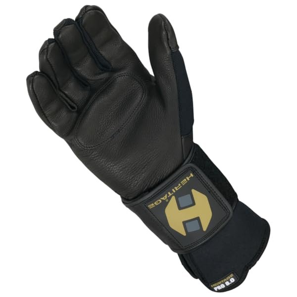 Heritage Pro 8.0 Bull Riding Gloves, Size 11, Black